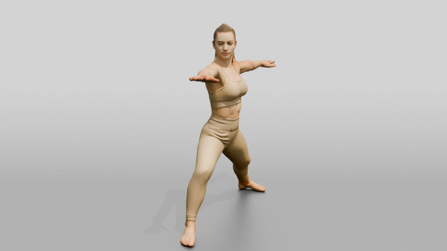 Warrior II Pose Woman