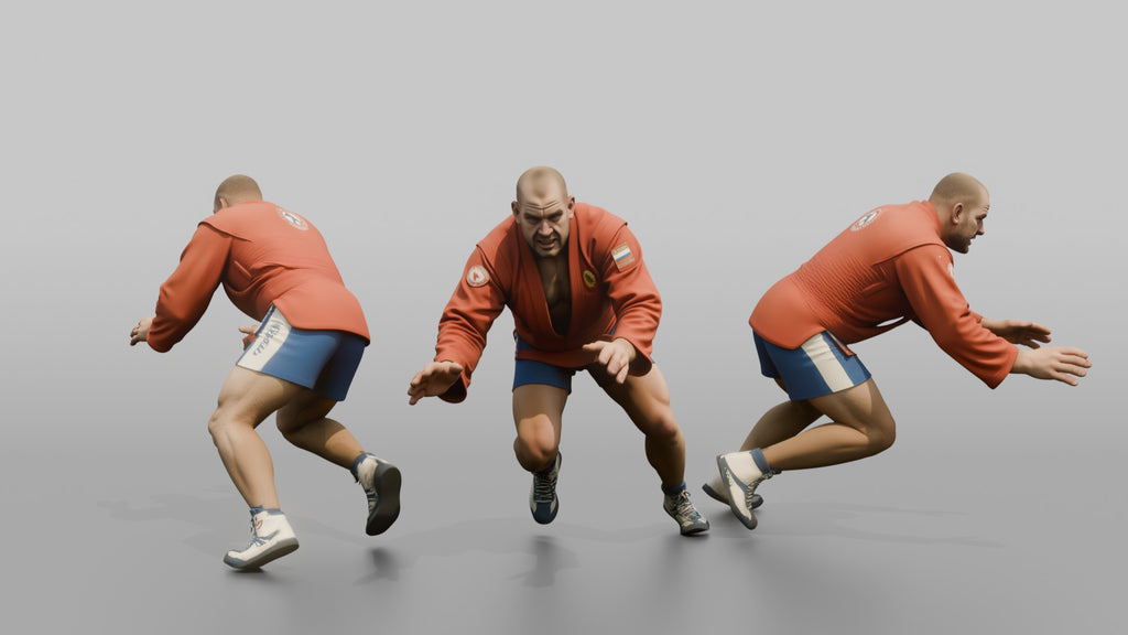 MMA Fighter Sprint to Execute a Double-leg Takedown