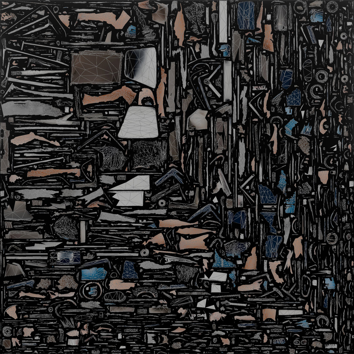 Traveler Putting On Sunglasses In Terminal - UV layout, base color map