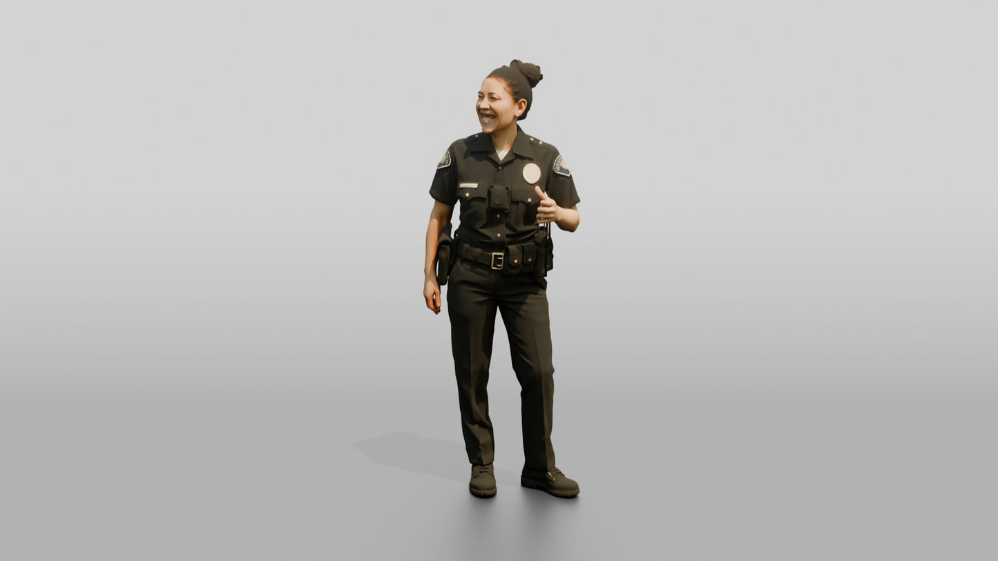 Laughing Female Police Officer