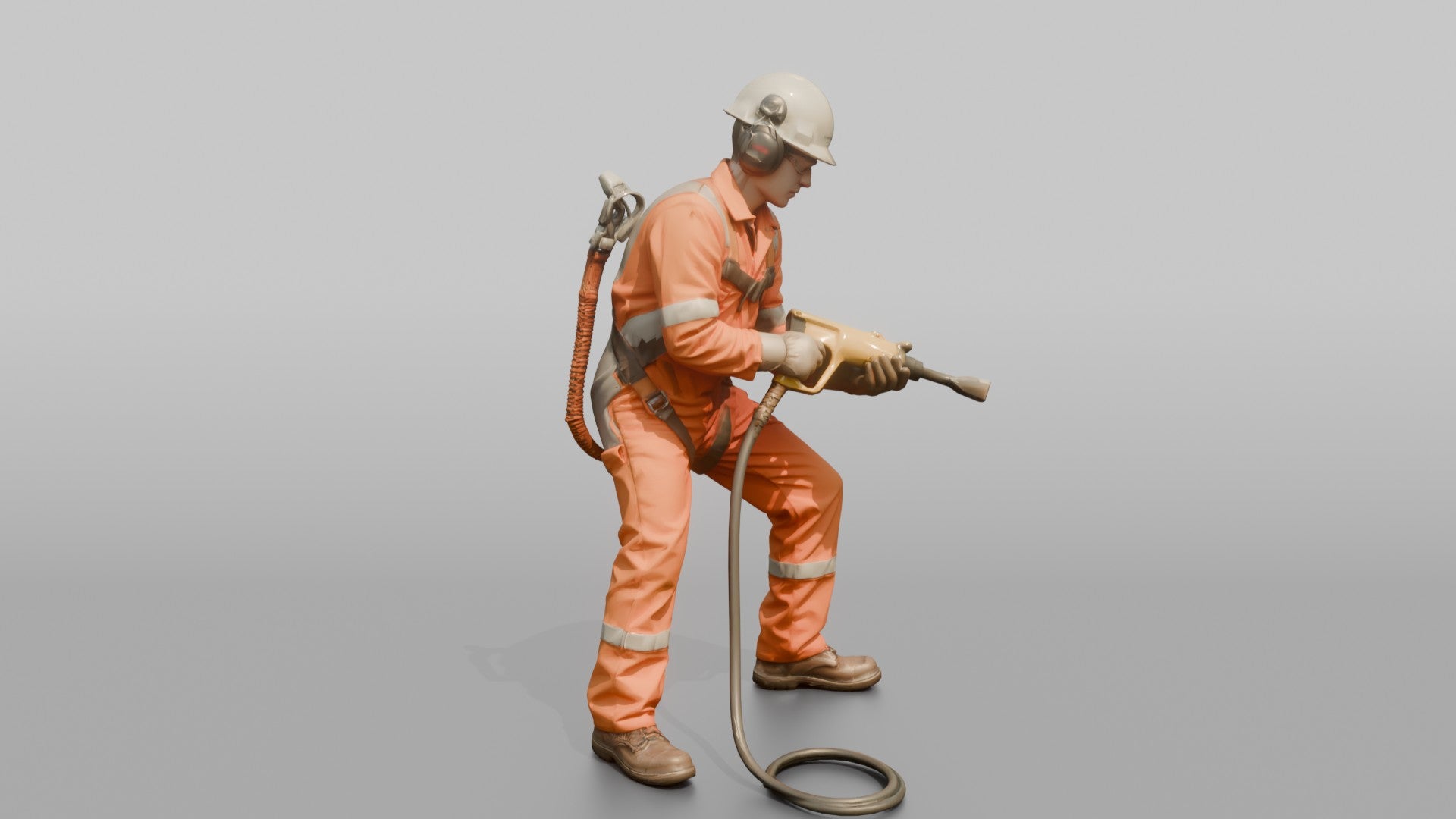 Ordinary Seaman Scraping Rust Off a Hull Plate
