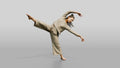 Chinese Woman Dancer in Dynamic Pose