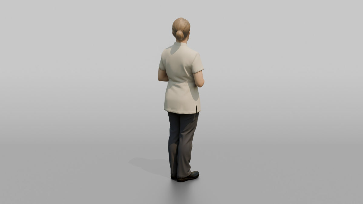 Esthetician Man Holding A Jar Of Face Cream - 3D character model, view 3