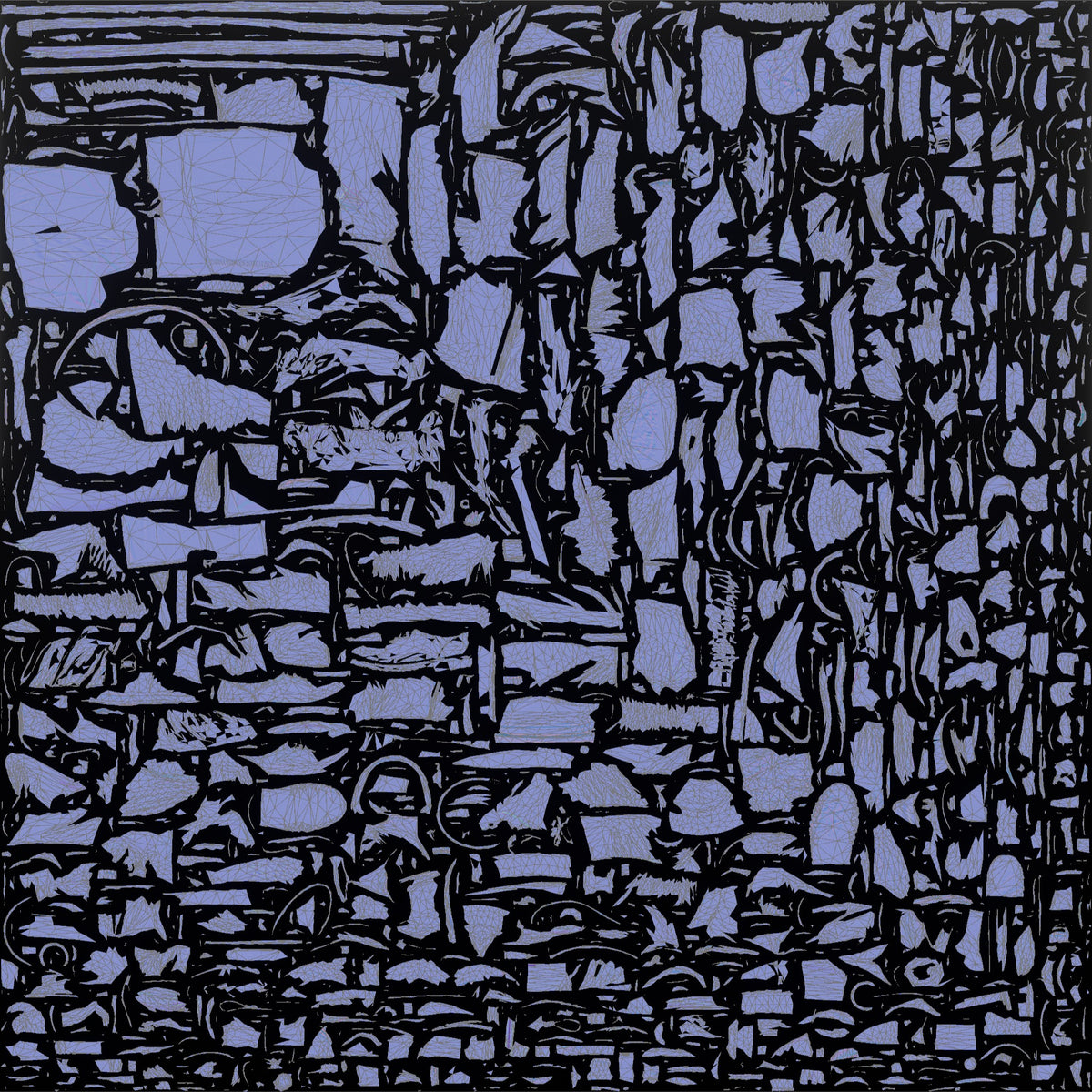 Hiker Leaning on a Walking Stick, Reading a Map - UV layout, normal map