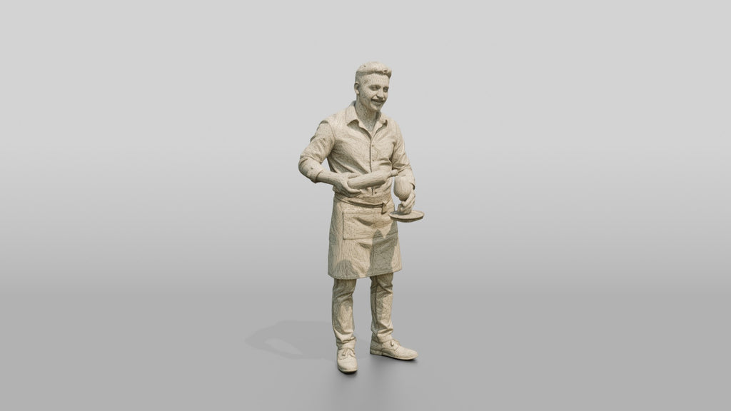 Server Holding a Bottle of Red Wine