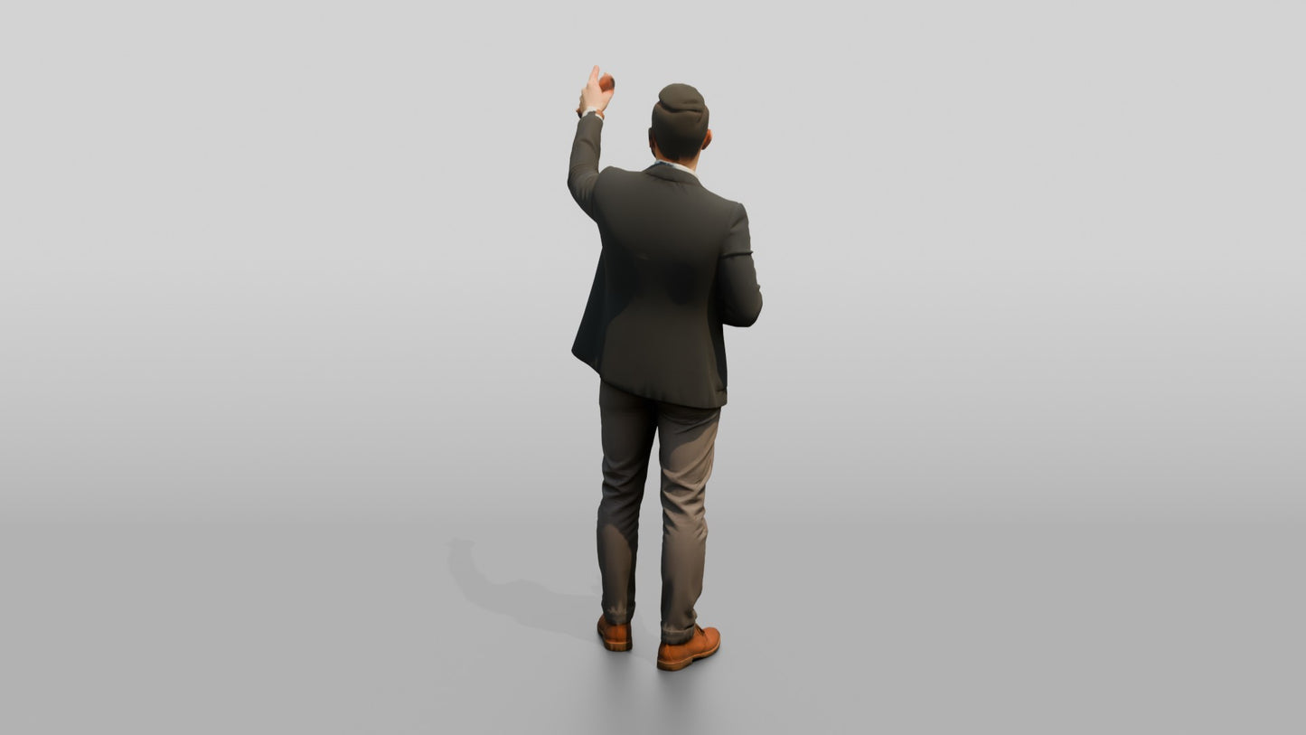 Businessman Pointing Upward