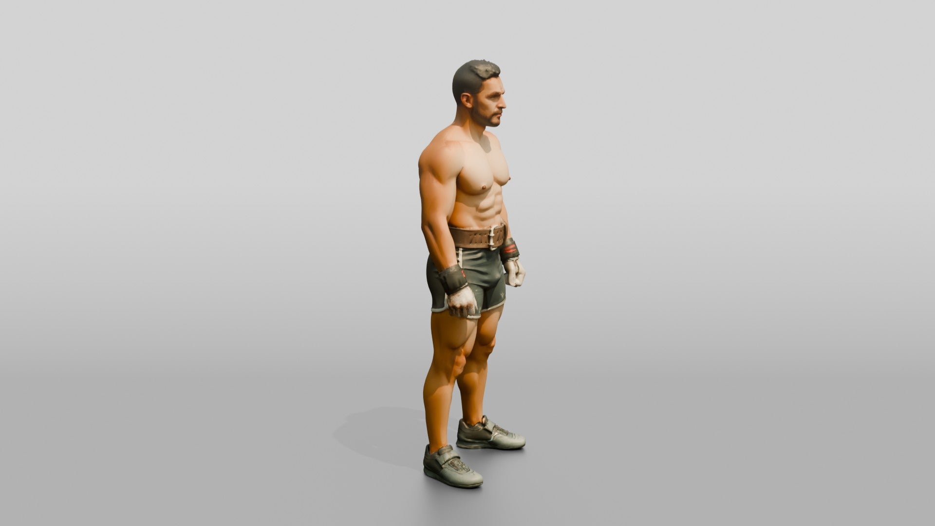 Man in Classic Powerlifter Stance