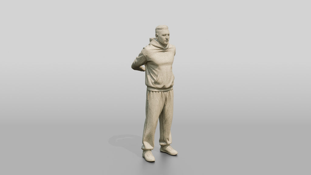 Man Stretching Chest with Shaker