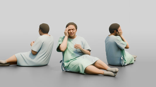 Woman Patient Sitting with a Headache