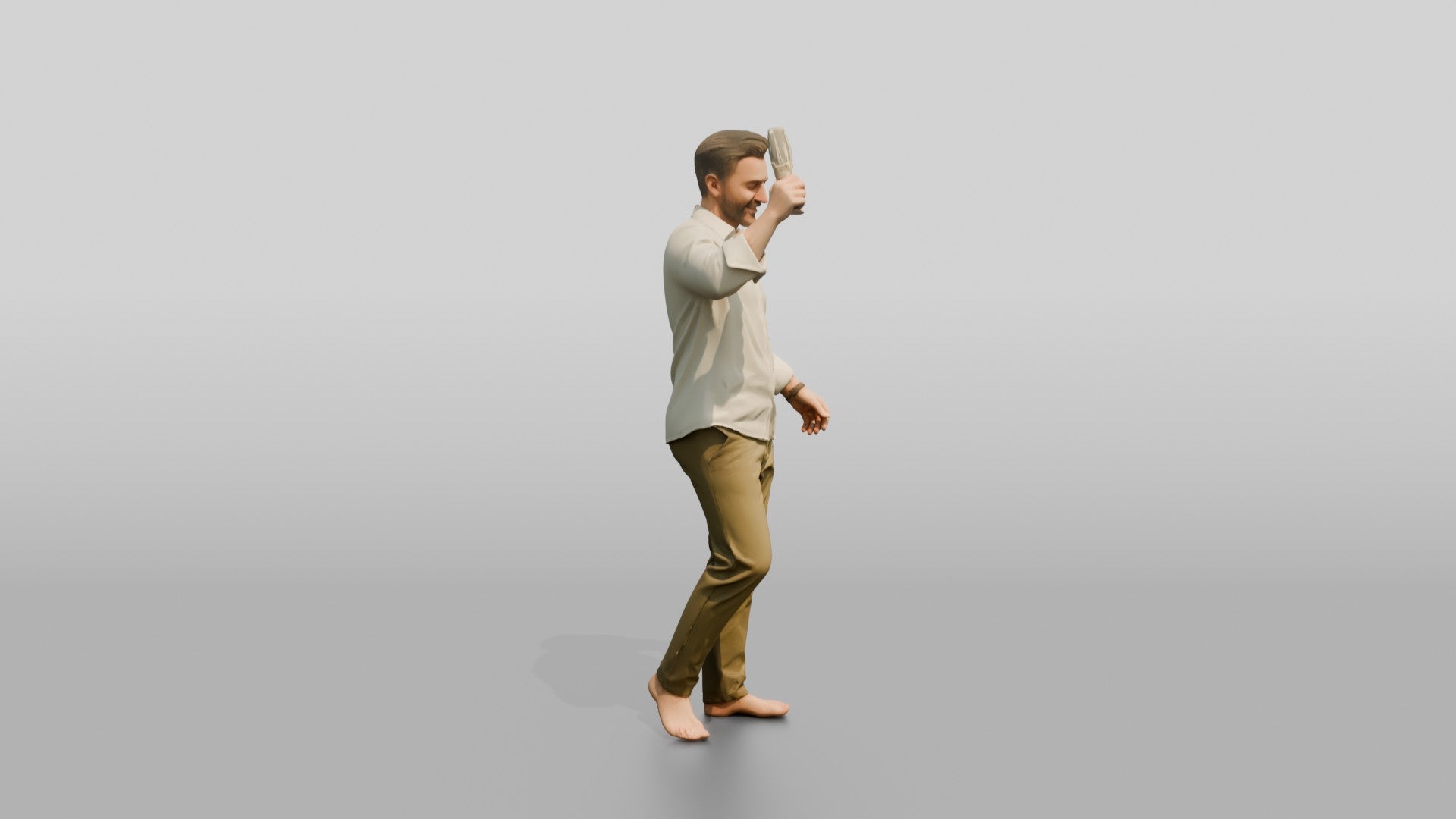 Older Man Dancing with a Drink