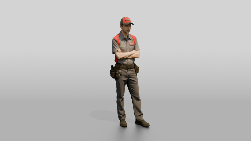 Service Technician with Tool Belt