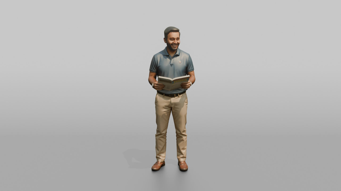 Vacationer Wearing Casual Polo Shirt And Chinos
