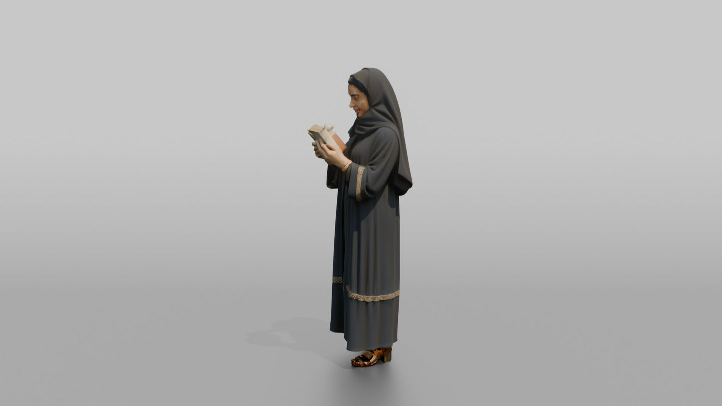 Vacationer Wearing Elegant Summer Abaya Modern Sandals