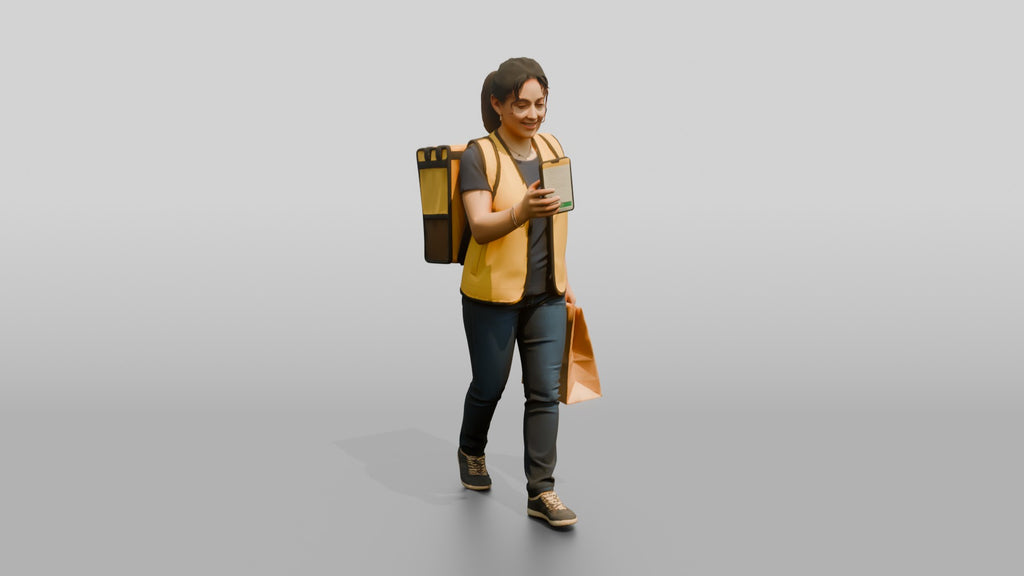 Food Delivery Woman
