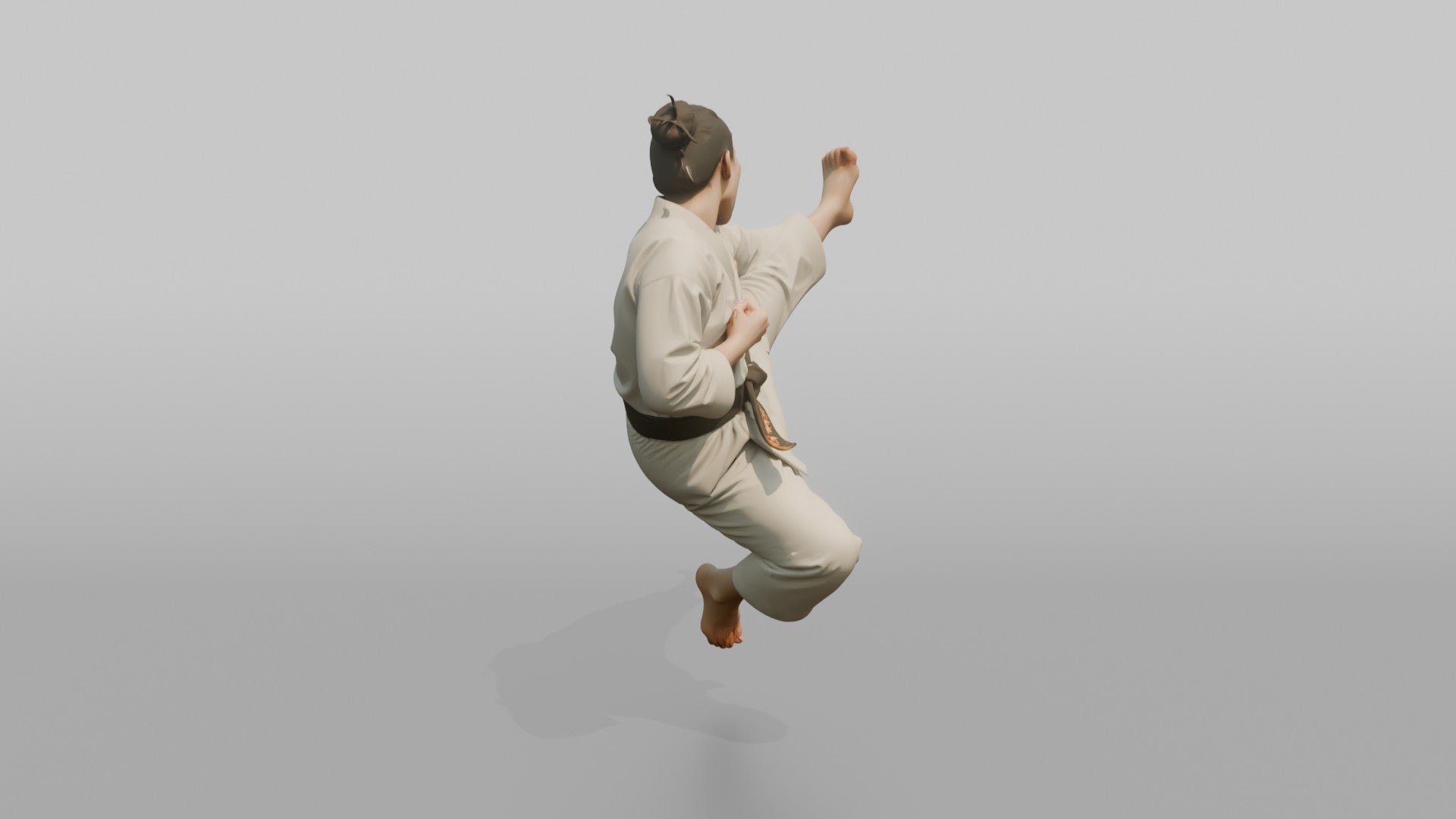 Karate Fighter Double Front Kick