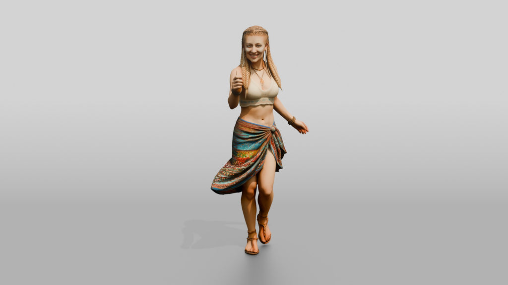 Woman with a Sparkler in a Sarong