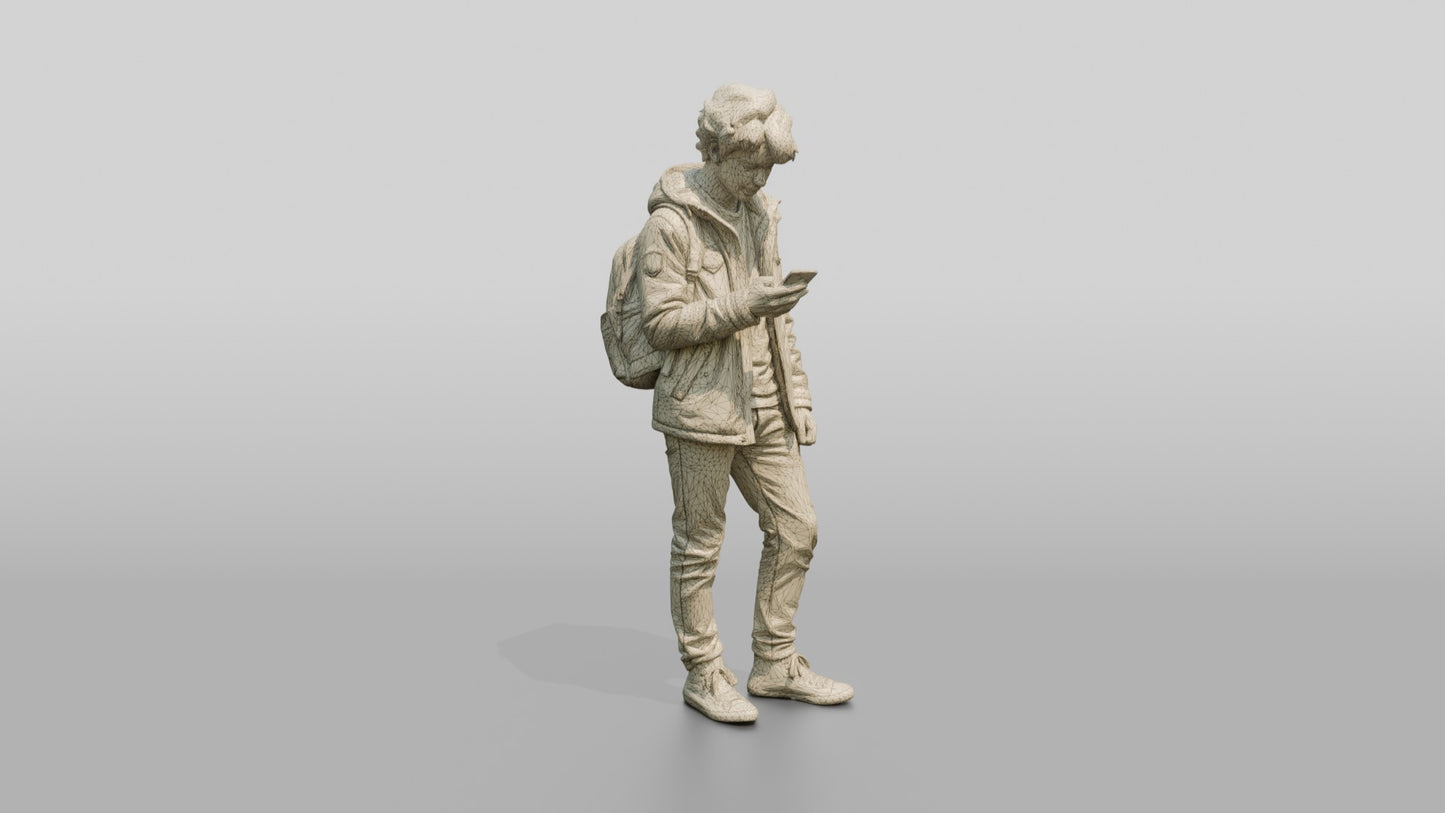 Teenage Boy Navigating with Phone
