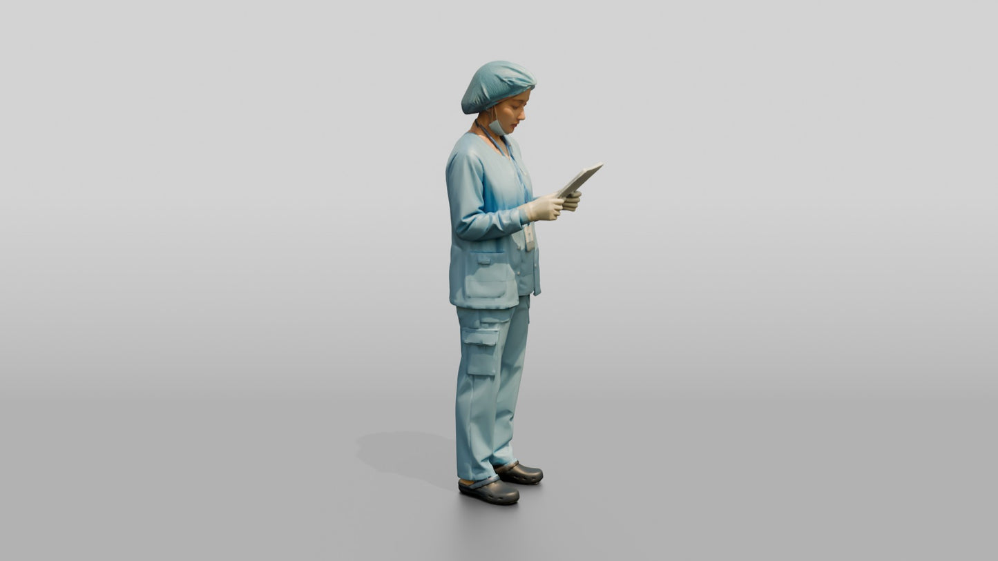 Young Southeast Asian Woman Doctor Reading