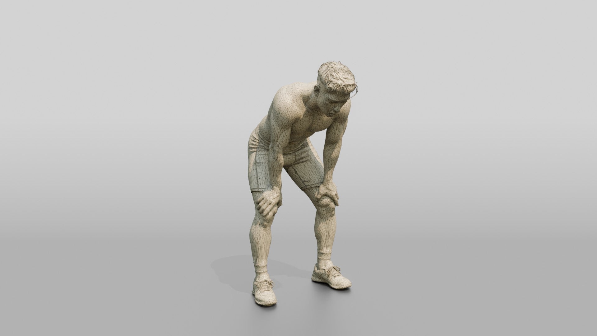 Man Panting After Heavy Lift