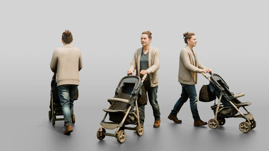 Caucasian Female Walking