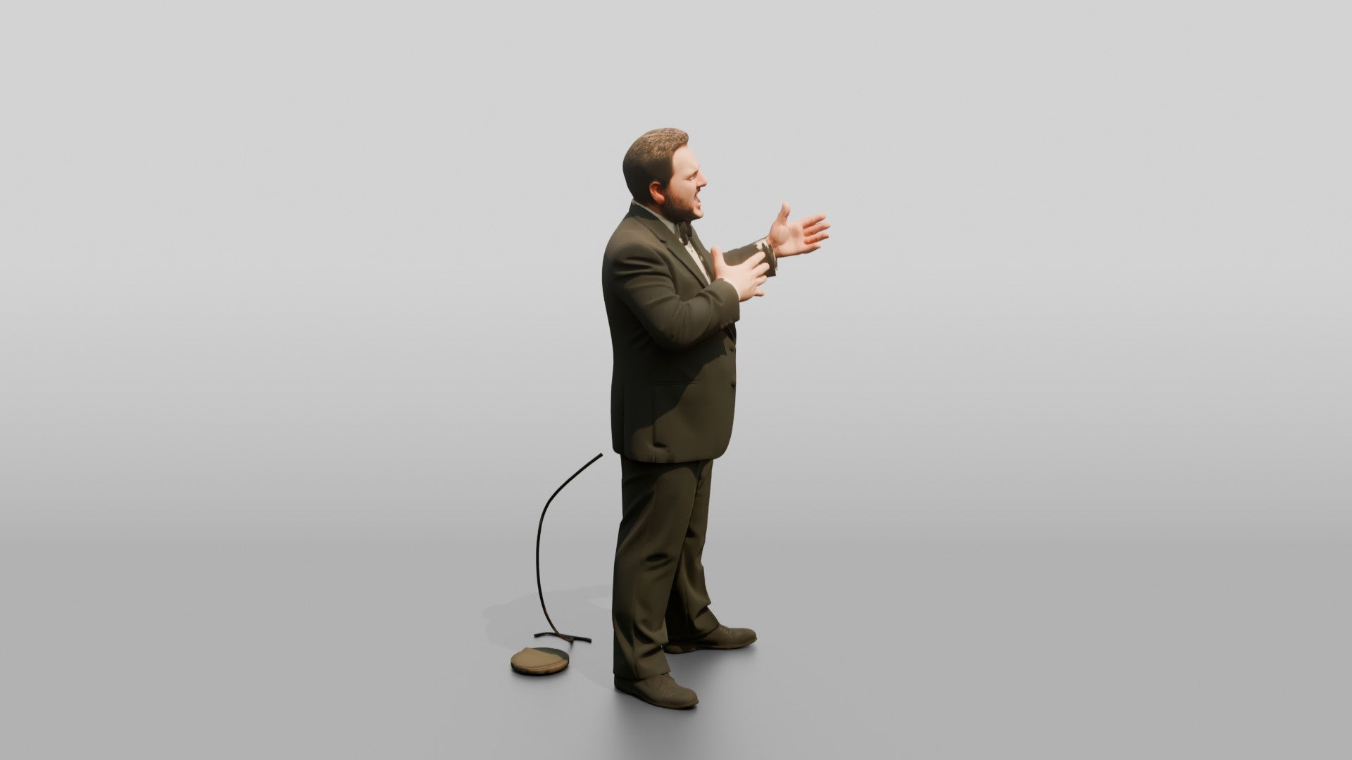 Opera Singer Belting with Hand on Chest