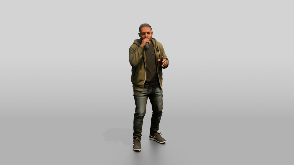 Hip-Hop Beatboxer with Microphone