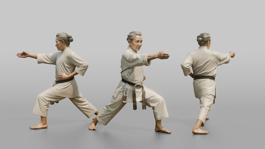 Karate Fighter Precise Spear-hand Strike