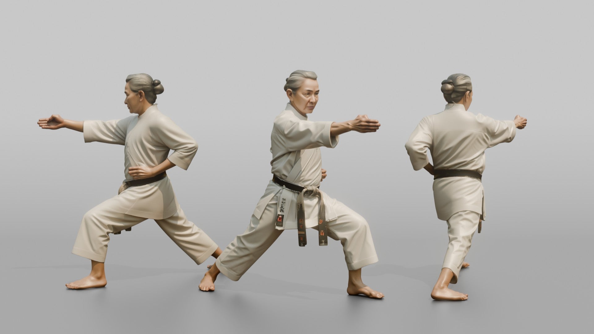 Karate Fighter Precise Spear-hand Strike