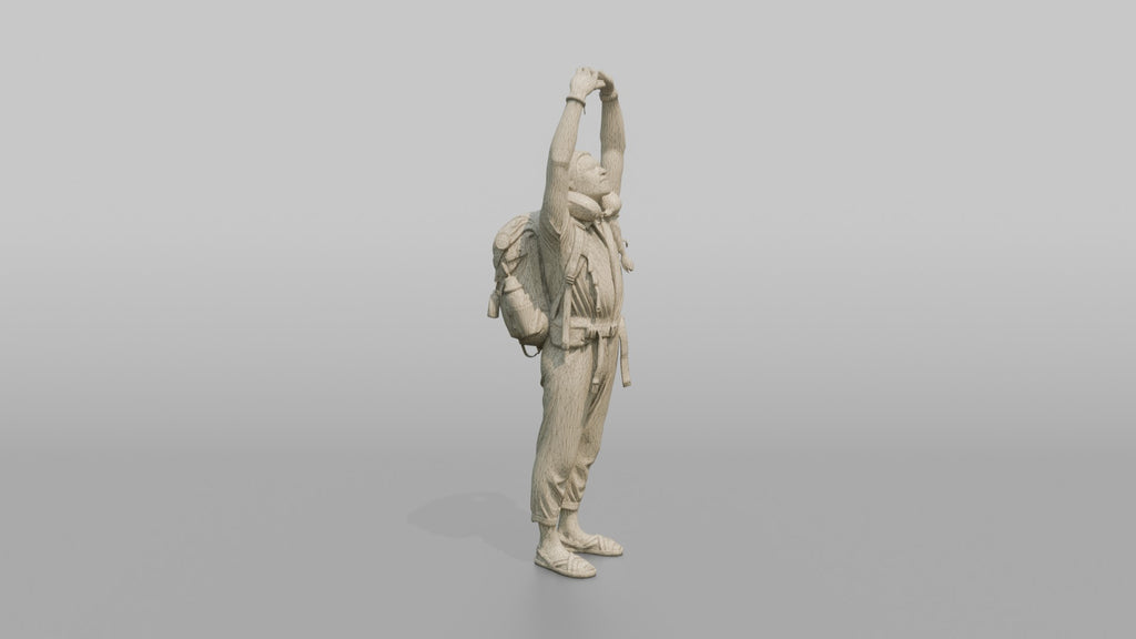 Traveler Stretching After A Long Flight