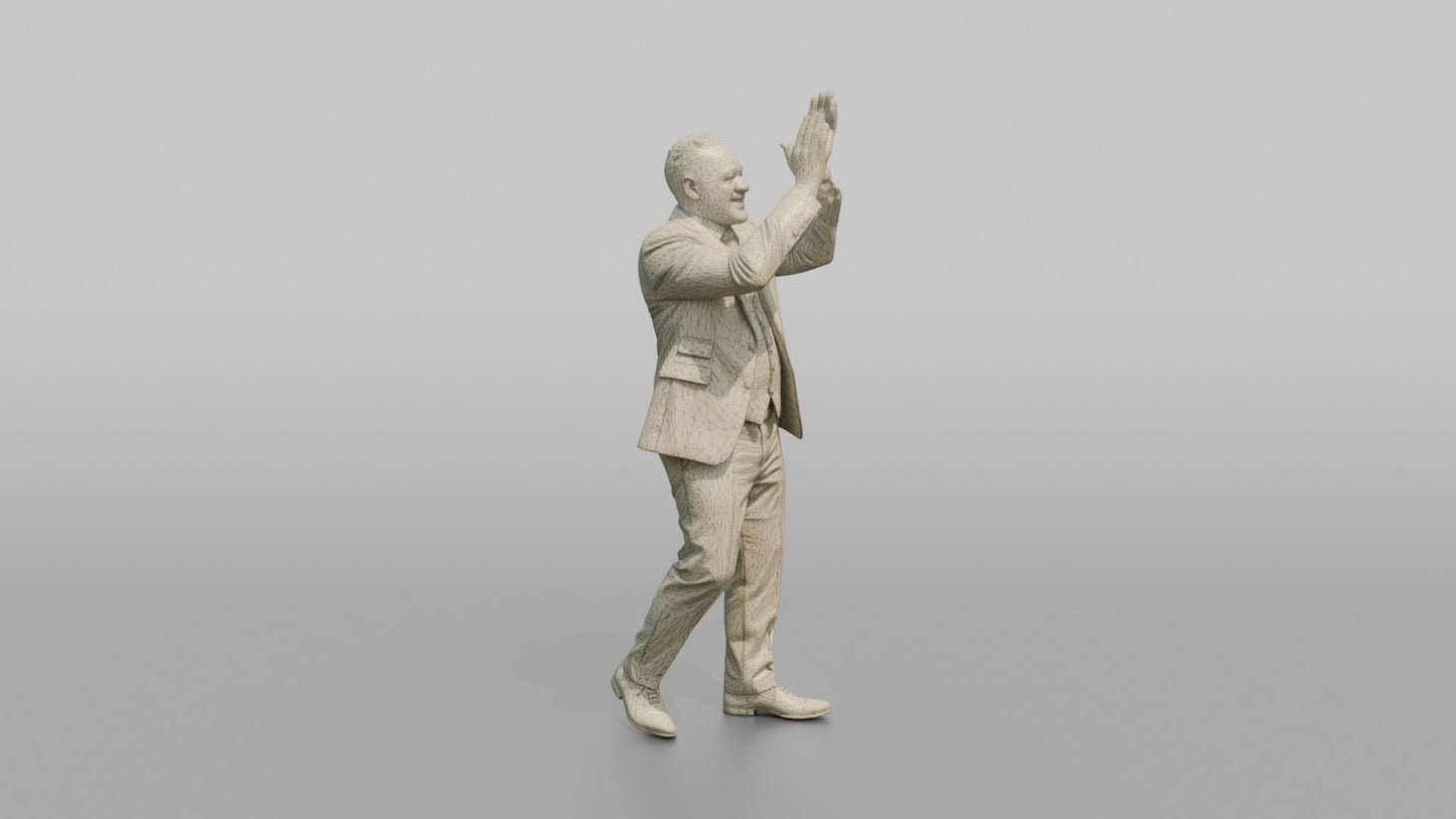Wedding Guest Clapping with Arms Raised