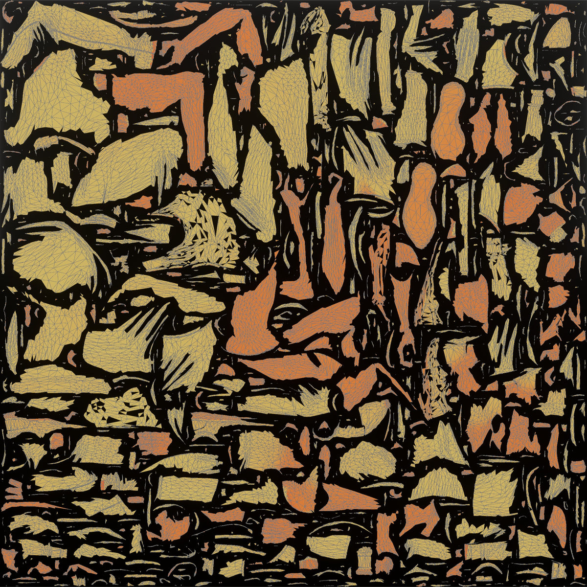 Fitness Influencer Man Doing A Wide-stance Squat - UV layout, metallic roughness map