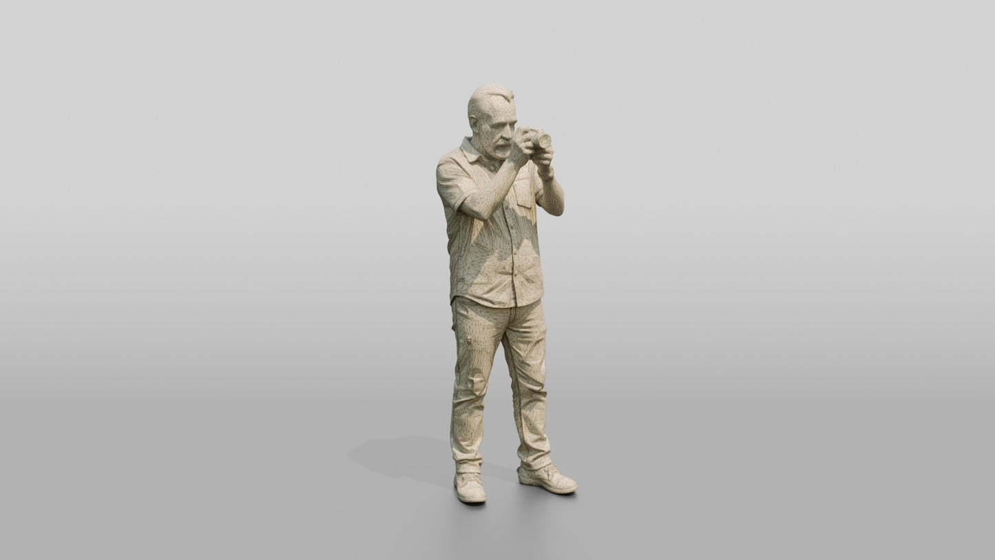 Middle-Aged Spanish Man Taking a Photo