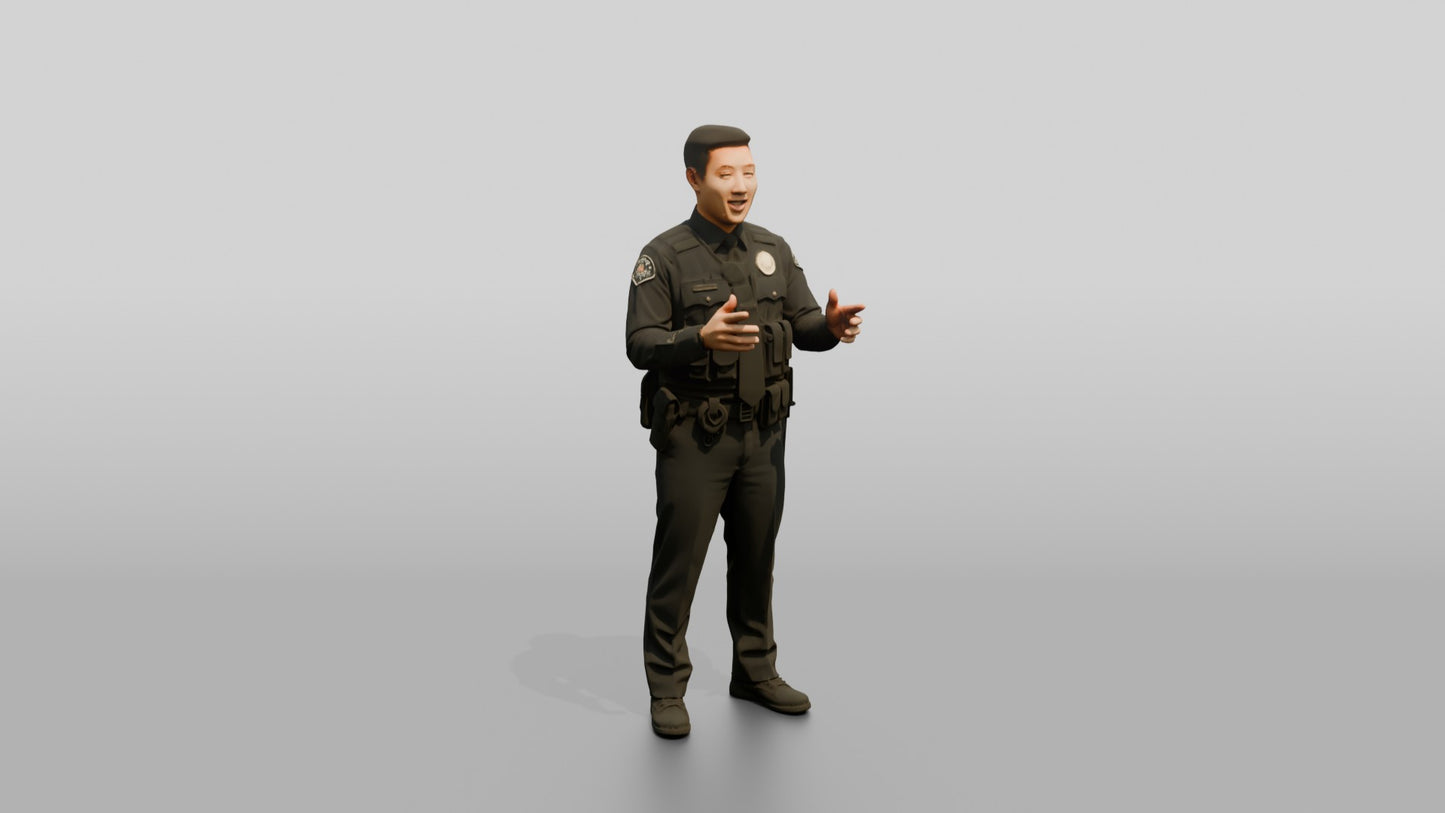 Police Officer Explaining a Point