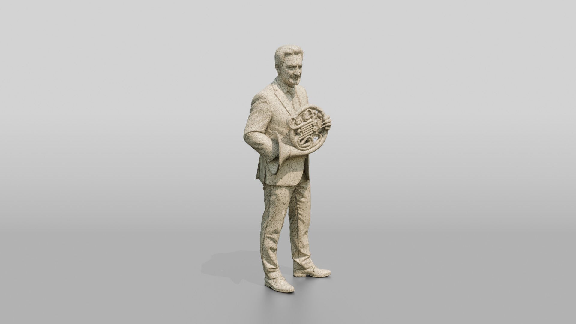 French Horn Player with Hand in Bell