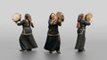 Tambourine Singer Striking Frame Drum