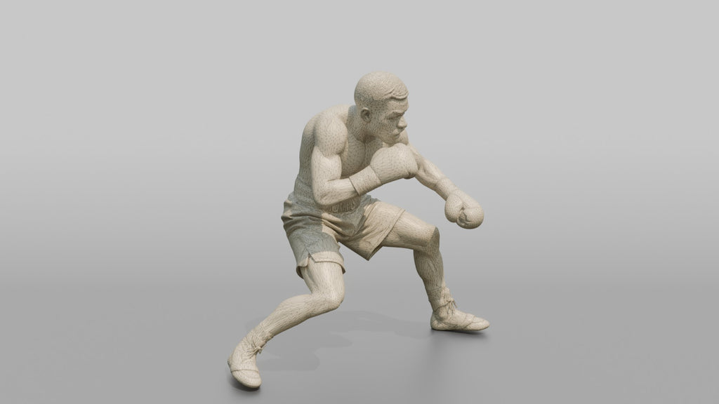 Boxer Ducking Under a Punch with Rapid Head Movement