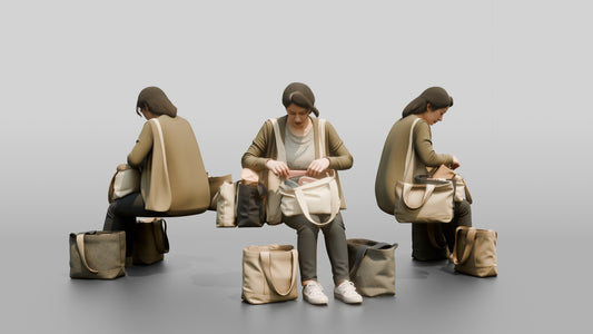 Chinese Boy with Backpack Pointing - 3D character model