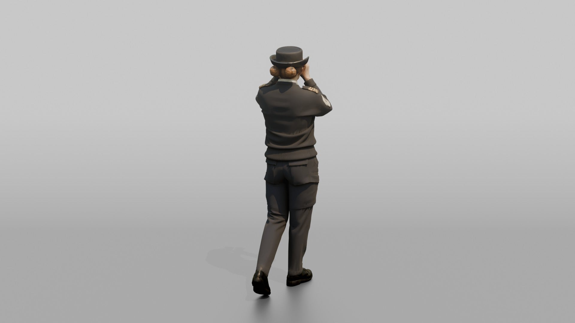 Navigation Officer Scanning the Horizon with Binoculars