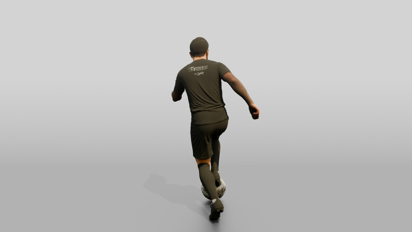 Soccer Player Step-Over Dribble
