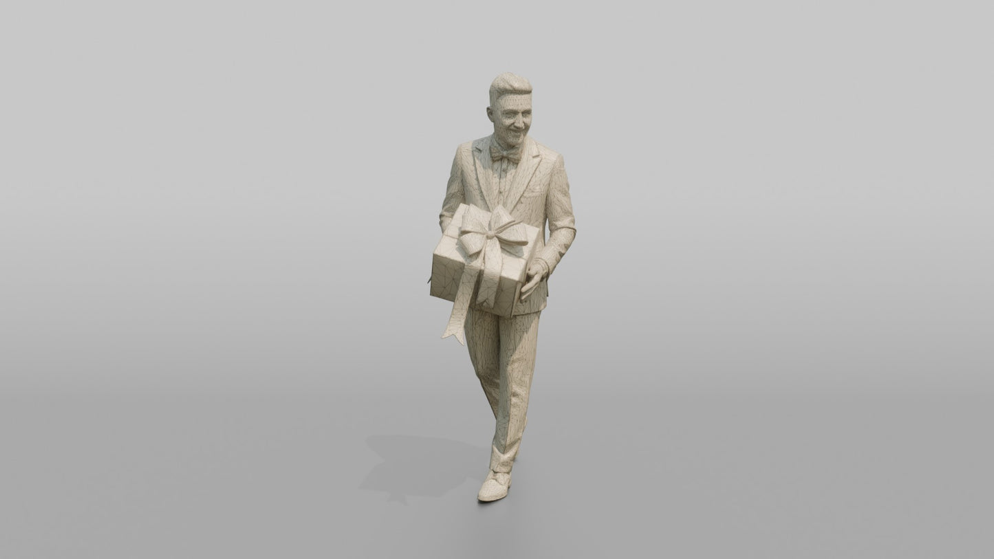Wedding Guest Carrying a Boxed Gift