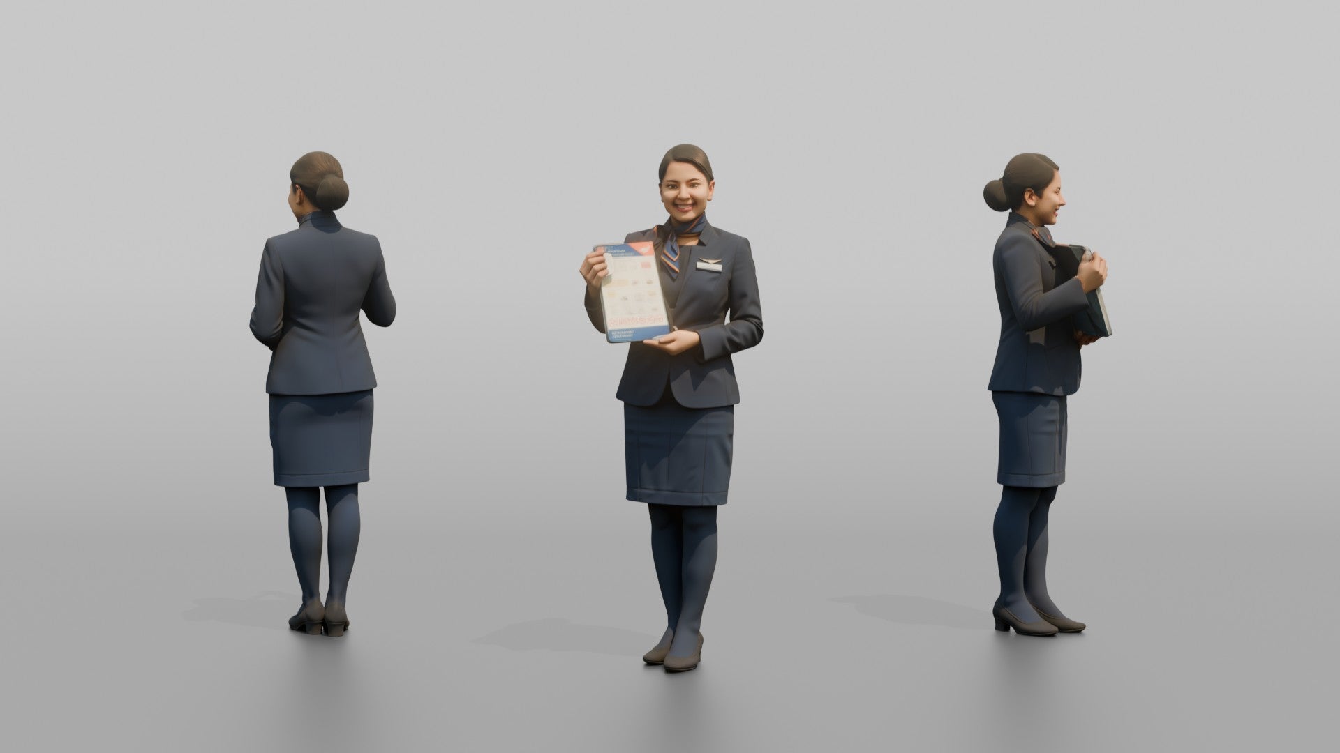 Black Flight Attendant Assisting with an Overhead Locker