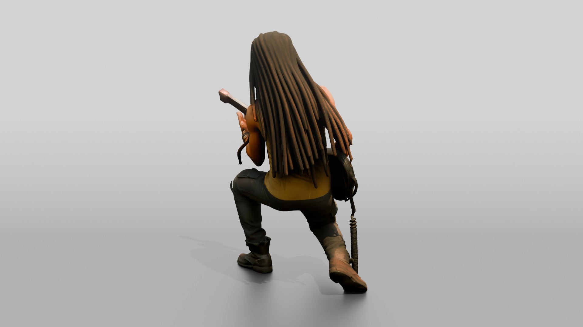 Reggae Bassist Playing Electric Bass
