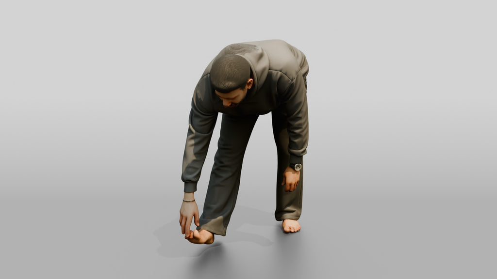 Man Stretching Hamstring Warm-up