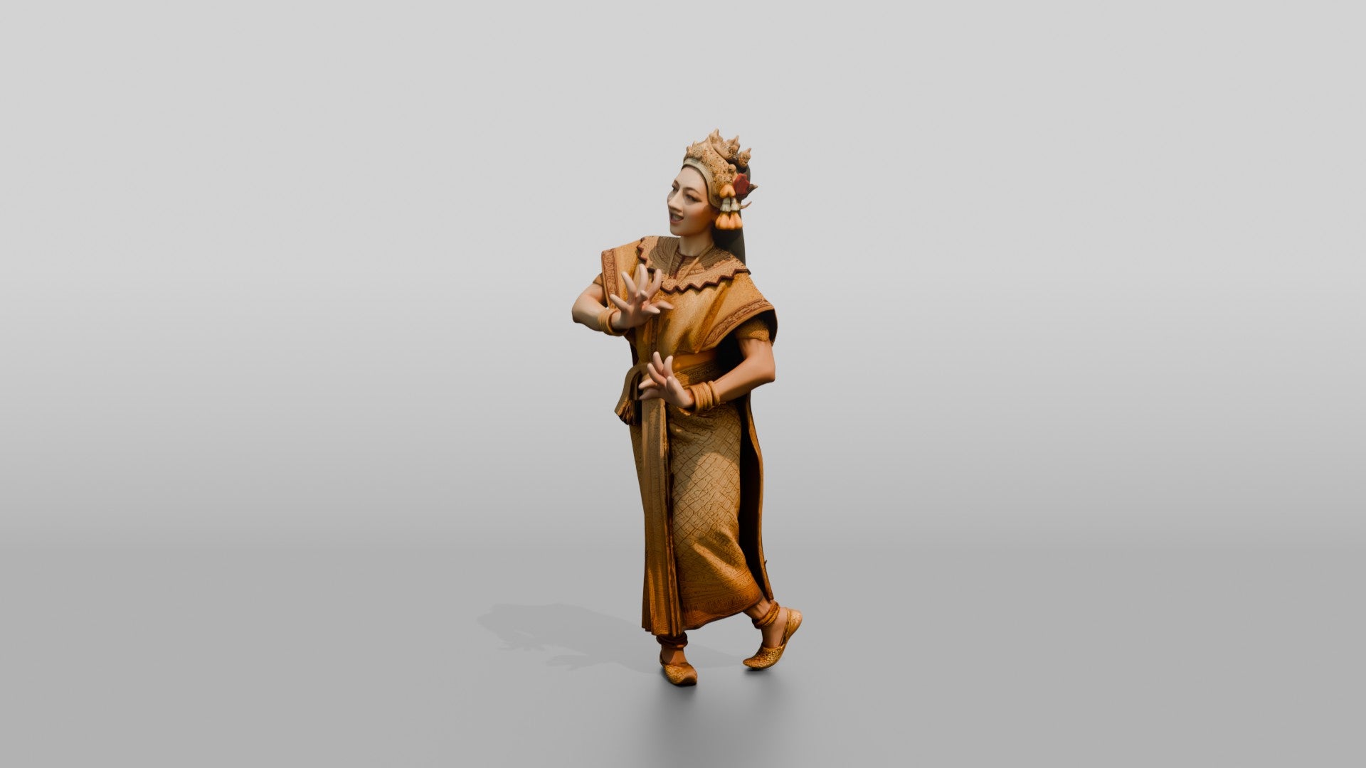 Classical Dancer and Singer with Hand Mudras