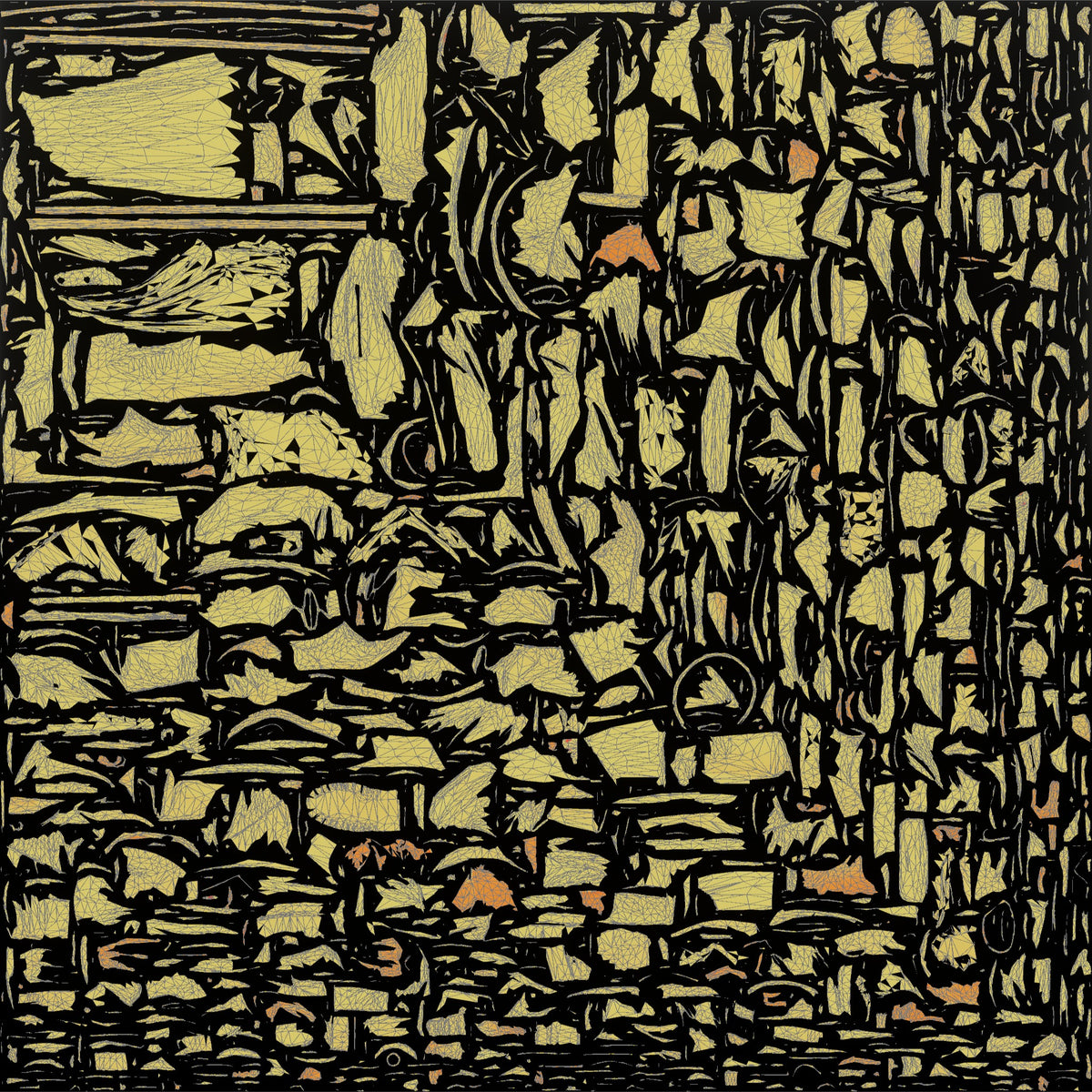 Elderly White Man Walking Slowly in Waterproof Jacket - UV layout, metallic roughness map