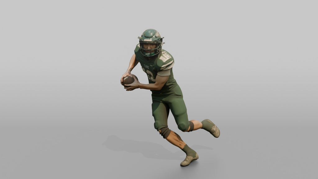 Quarterback Executing a Play-Action Fake
