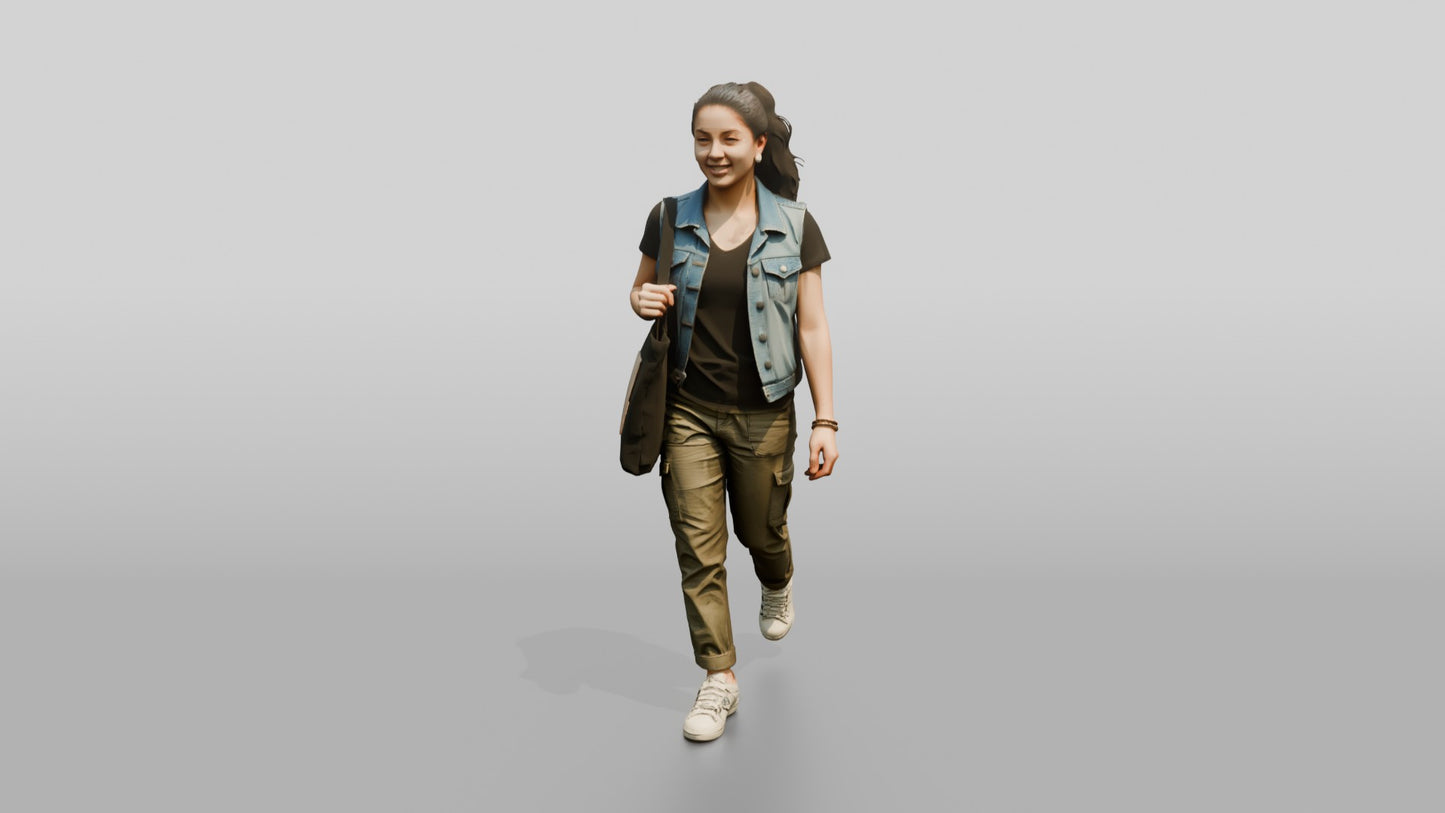 South American Female Walking