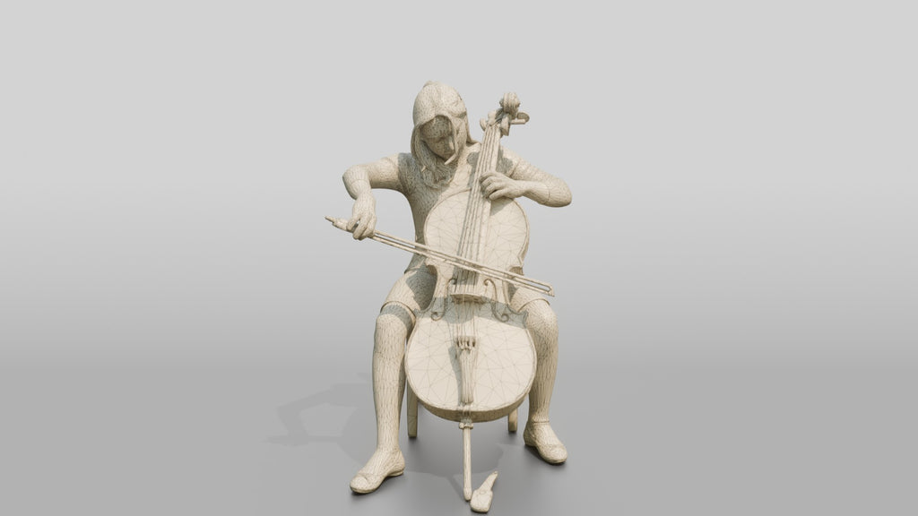 Cellist Playing Seated