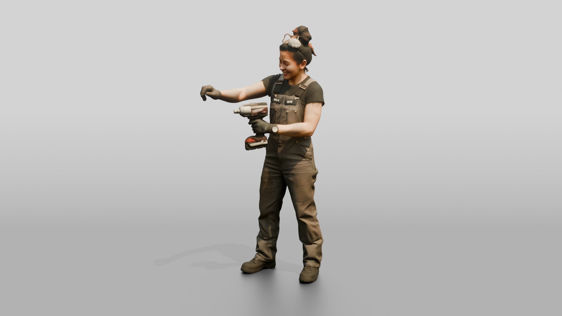 Mechanic Using an Impact Wrench