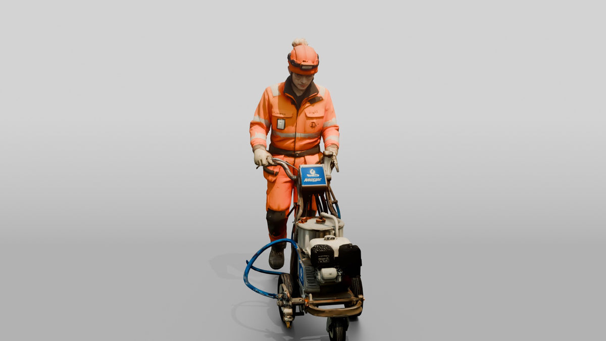 Construction Worker Woman 71 - 3D character model, view 4